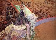 Henri  Toulouse-Lautrec in the circus Fernando, horseman on Weibem horse oil on canvas